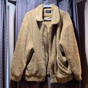Light Brown Teddy Jacket Men’s Large